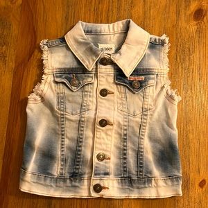 Hudson Jeans Acid wash Tie Dye Denim Cut Off Vest Girl’s 3T Denim